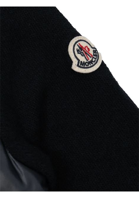 Cardigan Imbottito In Lana Blu Con Zip Tricolore MONCLER ENFANT | 954-9B00006 M1241745